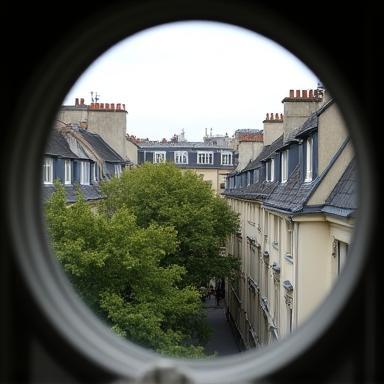 View from a window in the Marais district